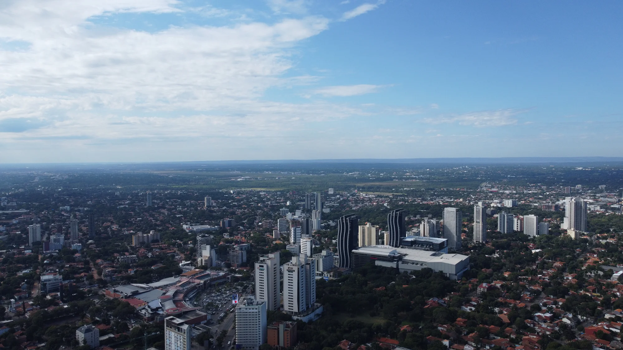 Vista aérea de Asunción, la capital de Paraguay